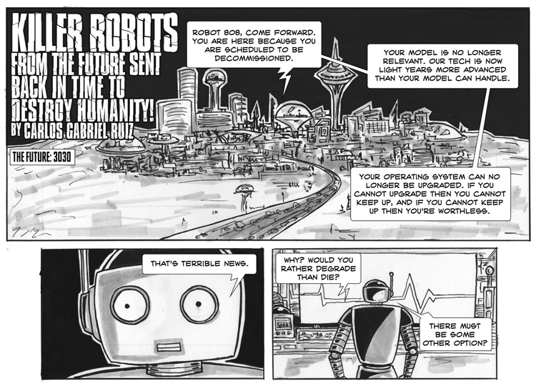 Killer Robots from the Future – Free Comic Book Day – Page 1