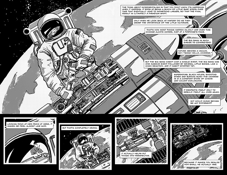 The Last Human in Space pg.2-3